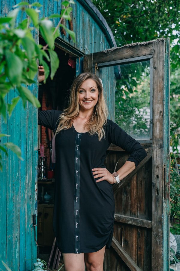 Sára - černé - černá stuha