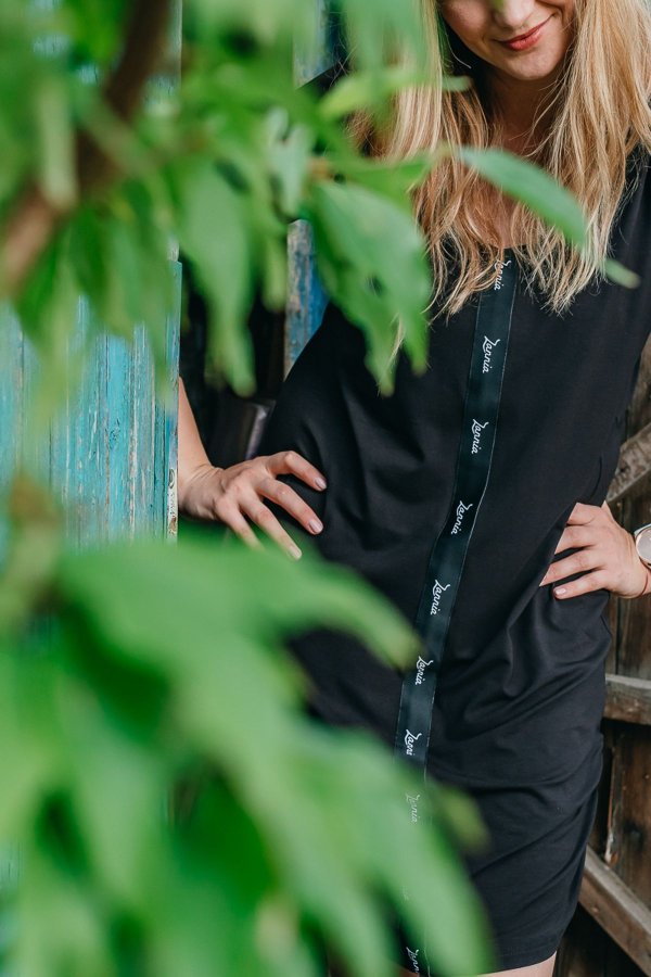 Sára - černé - černá stuha