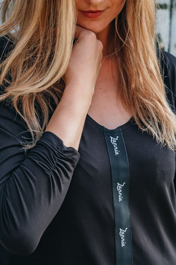 Sára - černé - černá stuha