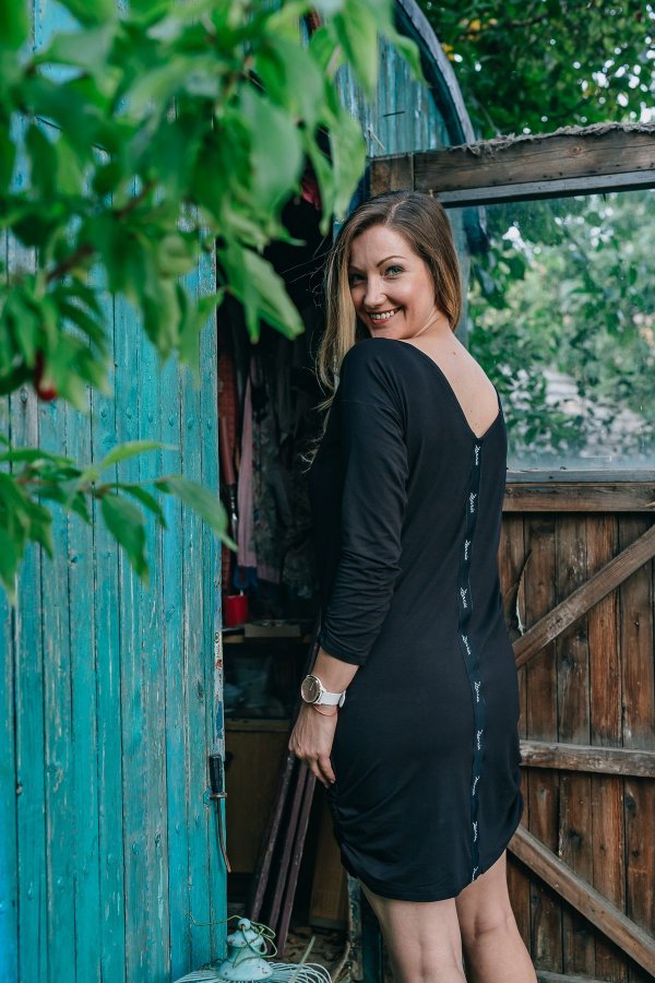 Sára - černé - černá stuha