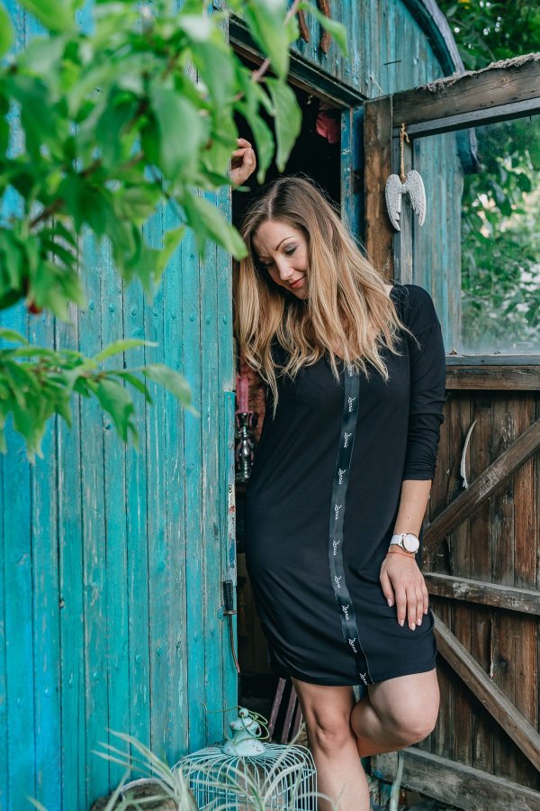 Sára - černé - černá stuha