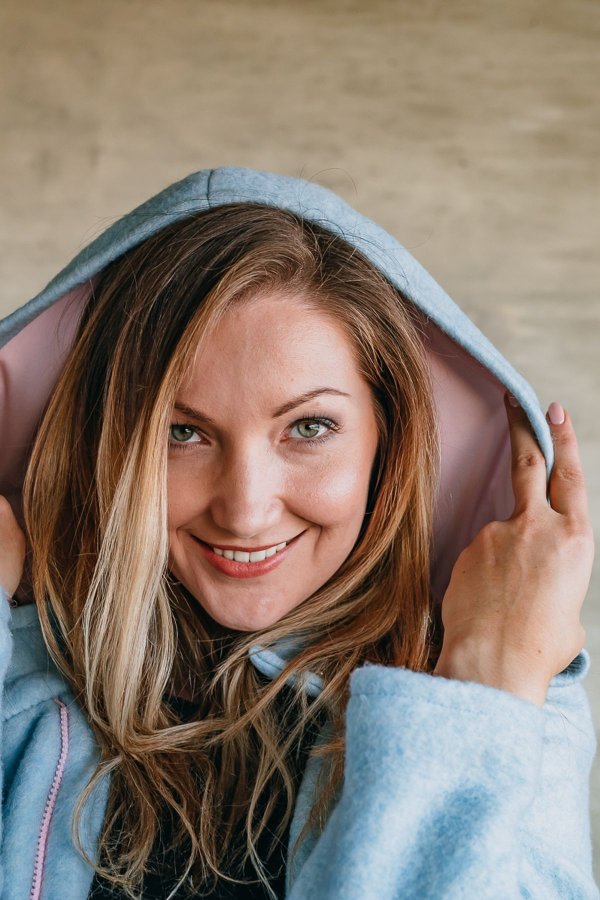 Kabát blankytně modrý  - LIMITKA