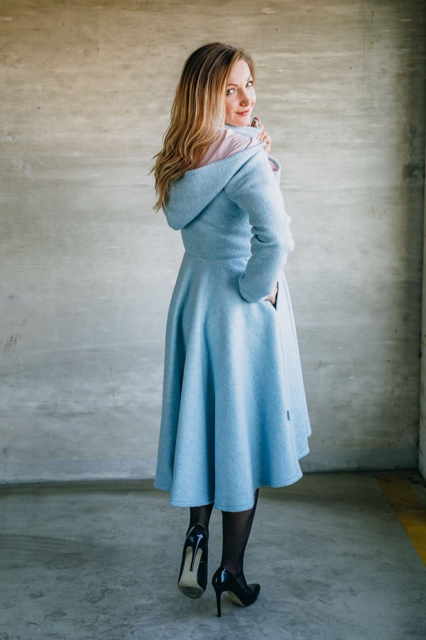 Kabát blankytně modrý  - LIMITKA