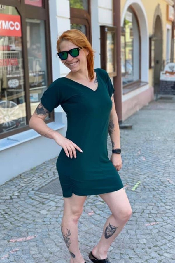 Sára - lahvově zelené