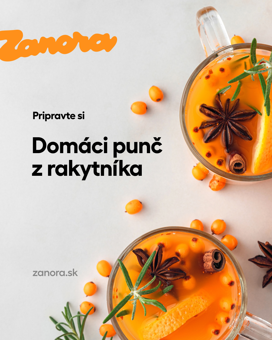 Domáci punč z rakytníka