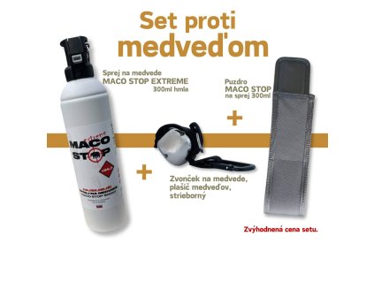 MACO STOP Set na medvědy - Sprej + rolnička