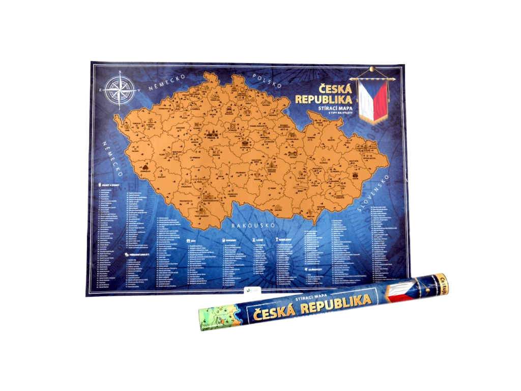 Stírací mapa České republiky