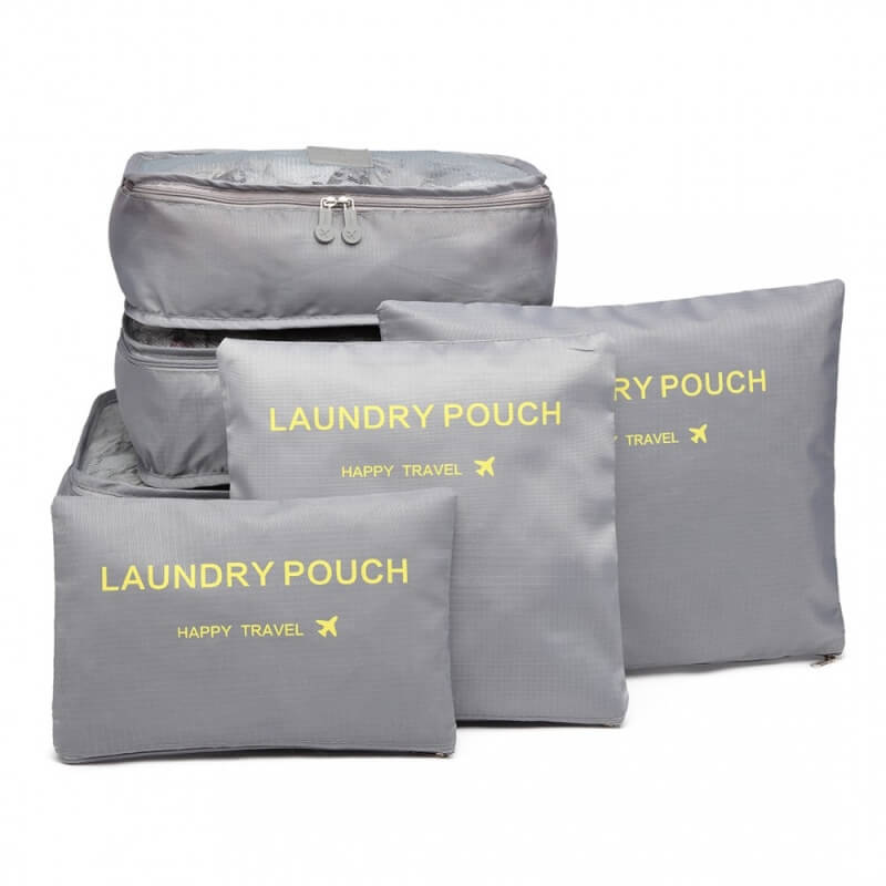 B2B Sada cestovních organizérů do kufru, 6 ks Barva: Šedá