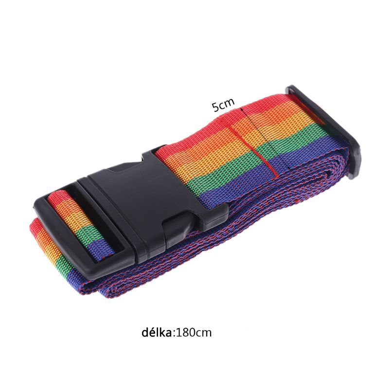 B2B Bezpečností popruh na kufr Barva: Duhová