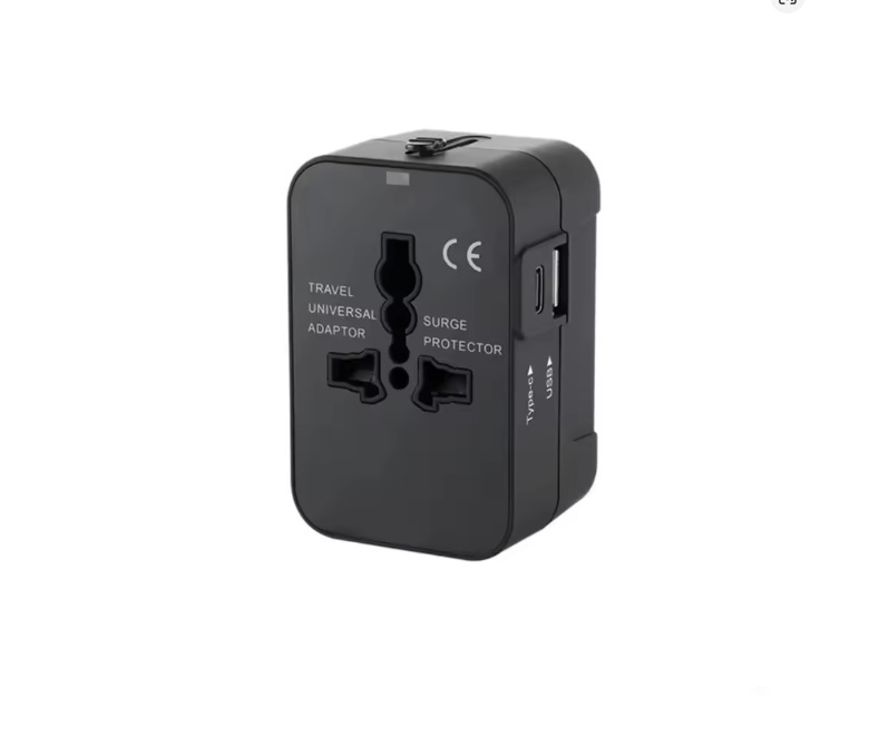 Levně B2B Univerzální cestovní adaptér EU, UK, USA, AUS Typ: 1x USB-C + 1x USB-A