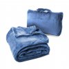 cabeau fold n go cestovni deka polstar 2v1 z mikrovlakna modra slozena