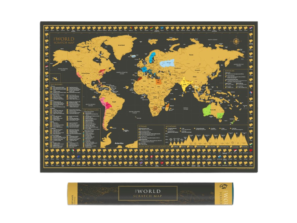 E-shop Stieracia mapa Sveta, 84,1 x 59,4 cm