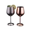 nerezova sklenicka na vino 500 ml ruzova stribrna