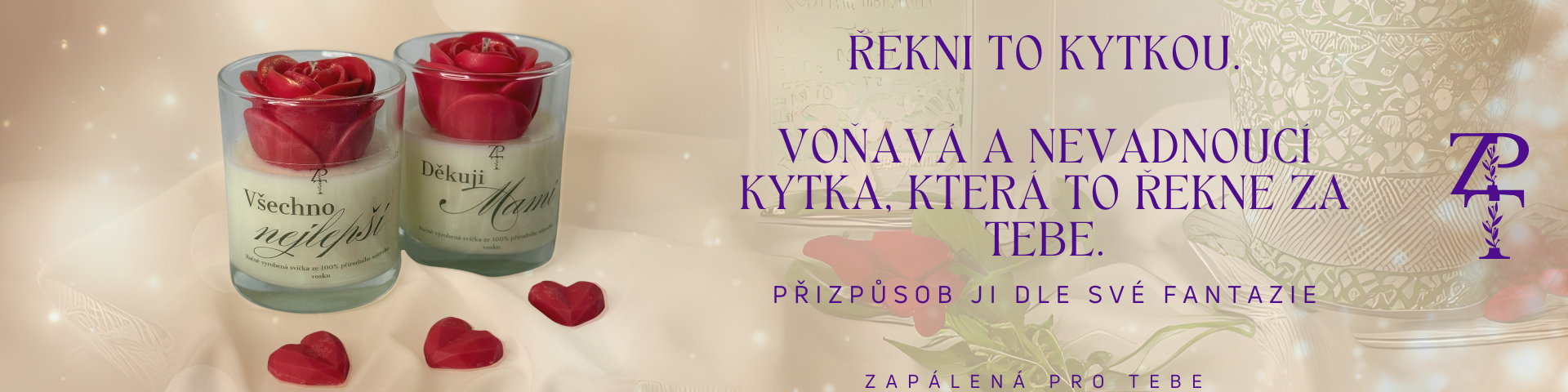 Sójová svíčka- Růže