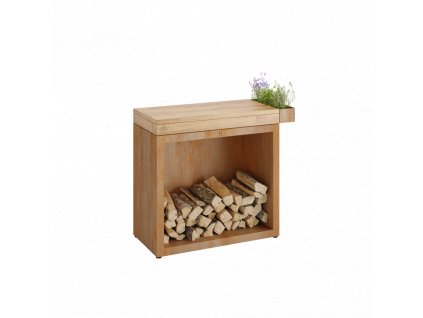 OFYR Butcher Block Storage 90 Corten Teak Wood