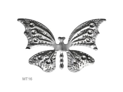 Motýľ, dekoračný element 60x110x0,6mm, plechový