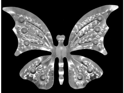 Motýľ, dekoračný element 125x175x1 mm, plechový