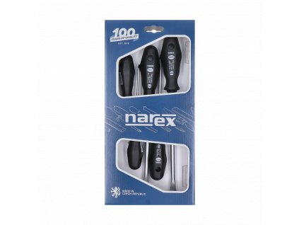 Sada profi skrutkovačov 5 dielna, výrobca NAREX, 3,0 x 75, 4,0 x 100, 5,5 x 125, 8,0 x 175, 10 x 200