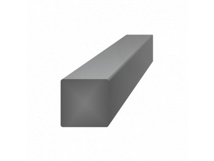 Tyč štvorcová plná 14x14mm, čierna S235, hladká L=5000mm, cena za 1ks(5m)