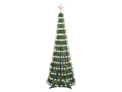 LED vian. strom so svetelnou reťazou a hviezdou, 1,8 m, vnútorný, RGB, ovládač, časovač