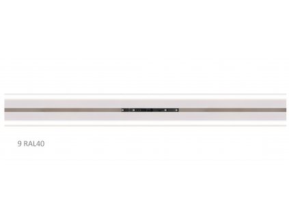 Hliníkový vodiaci profil RAL9010 k pohonom HALO, s difúzerom pre LED osvetlenie, L=4090mm