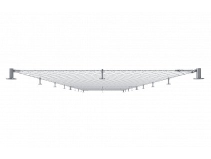 Set pre fasádnu lankovú stenu, rozmer: 1.8x10m, odsadenie od steny: 100mm, Nerez - kombinácia AISI 304 a 316. Obsahuje potrebné množstvo komponentov