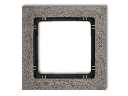 1-gang universal frame - concrete (frame: dark grey; rear: black)