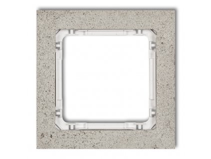 1-gang universal frame - concrete (frame: light grey; rear: white)