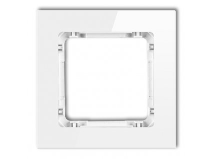 1-gang universal frame - glass (frame: white; rear: white)