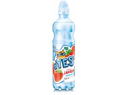 YESs jahoda neperlivá PET  0,5L PET, 8 ks/balení