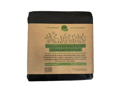 vyr 4336 201572 Netkana ECO mulcovaci textilie PLA 60g 1 6 x 10 m cerna kompostovatelna