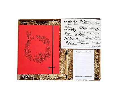 Zápisník na oblíbené recepty - DÁRKOVÁ SADA