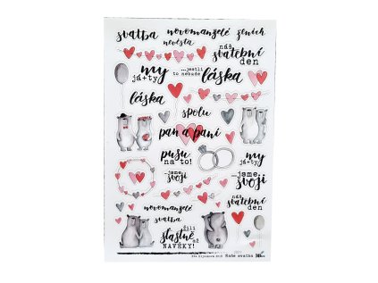 Samolepky - Svatba