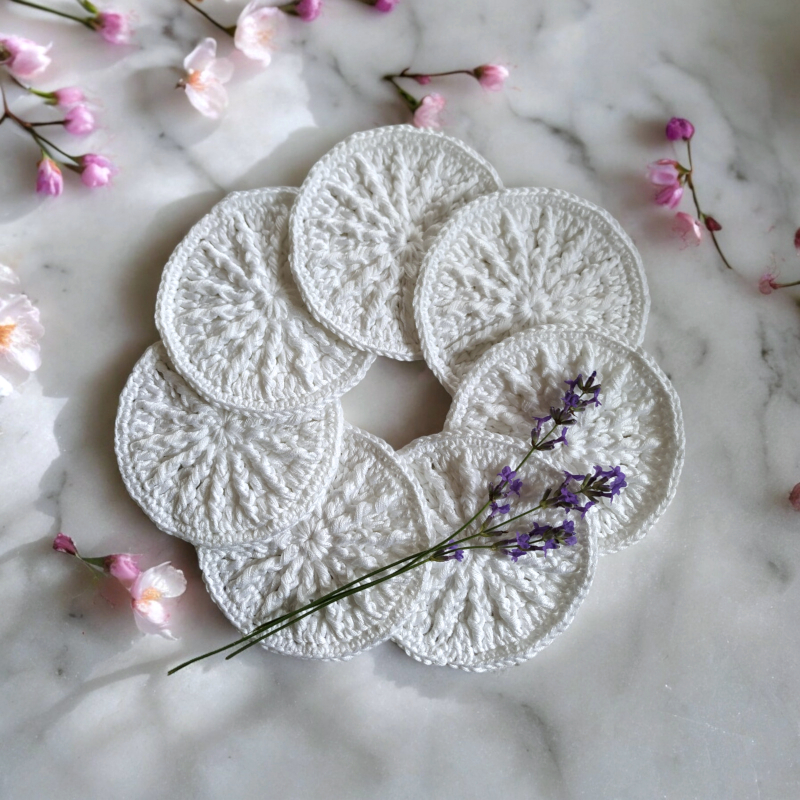 odlicovaci tampon cistici pletovy hackovany zero waste eco friendly cotton bavlna bila