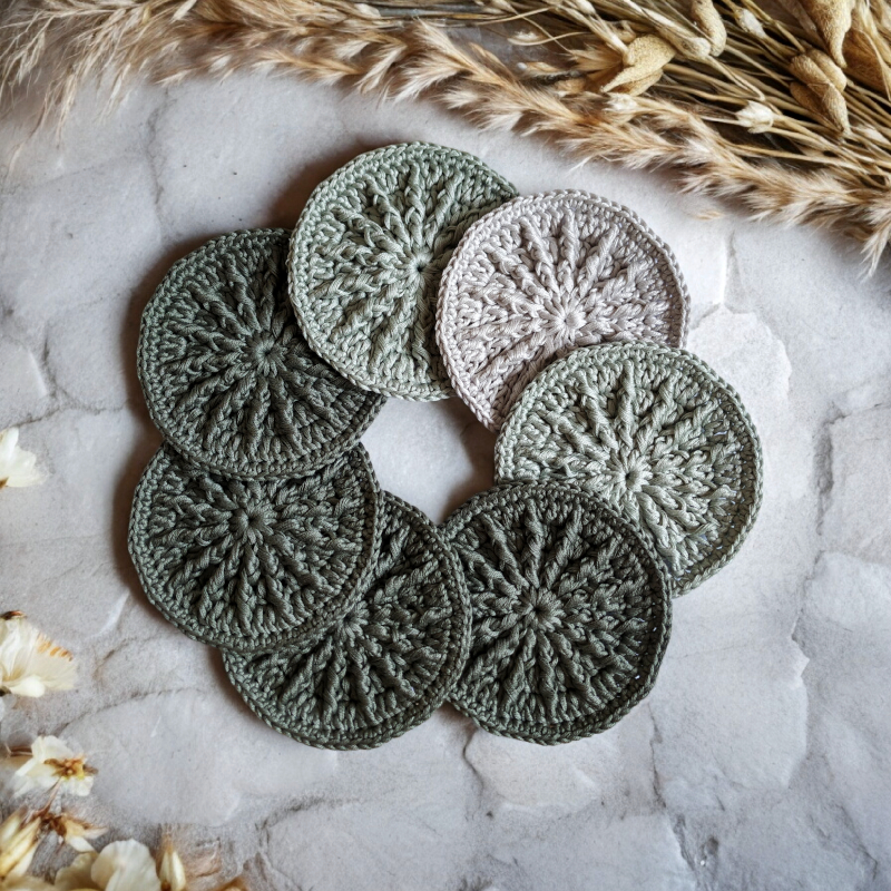 odlicovaci tampon cistici pletovy hackovany zero waste eco friendly cotton bavlna forest natural