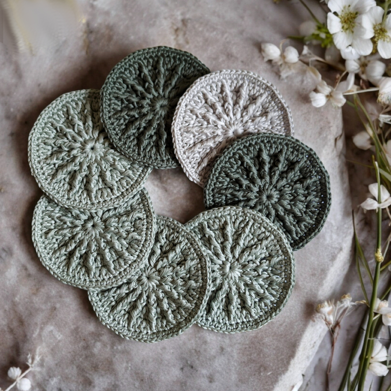 odlicovaci tampon cistici pletovy hackovany zero waste eco friendly cotton bavlna forest natural
