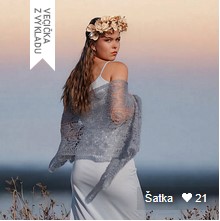satek krajka svatebni prirodni moher hedvabi