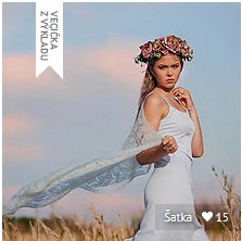 satek krajka svatebni prirodni moher hedvabi