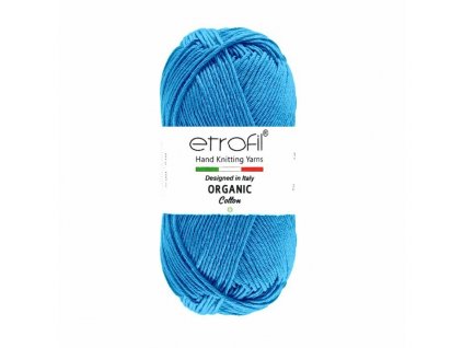 organic cotton EB060 tmava azurove tyrkysova