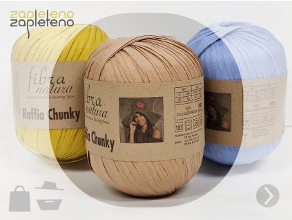 Raffia Chunky Fibra natura Zapleteno symboly