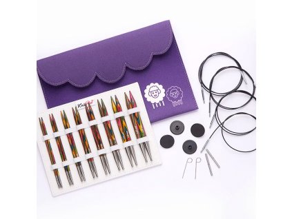 KnitPro Symfonie set drevene spicky 3 pary deluxe komplet