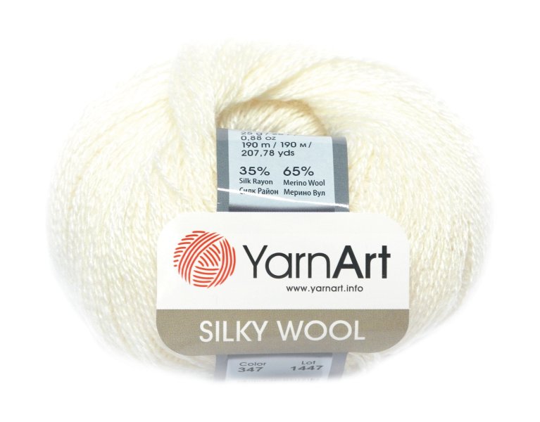 YarnArt Silky Wool Silky Wool: 347 - bílá