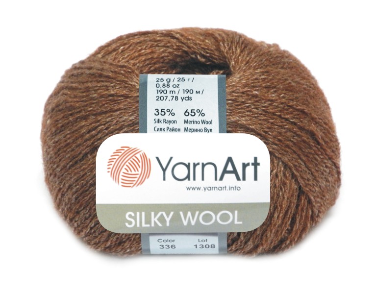 YarnArt Silky Wool Silky Wool: 336 - hnědá
