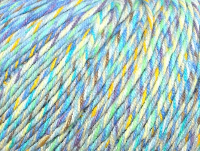 YarnArt Jeans Tropical Jeans Tropical: 614 - modrá-hnědá-žlutá