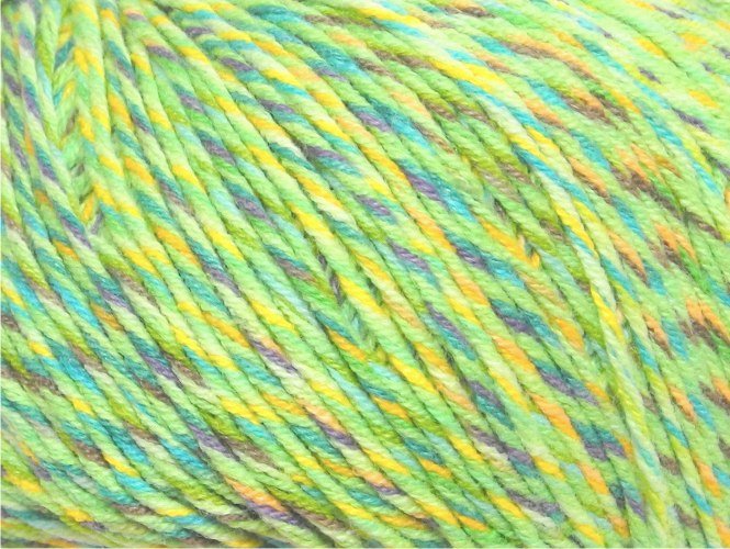 YarnArt Jeans Tropical Jeans Tropical: 616 - zelená-fialová-tyrkysová
