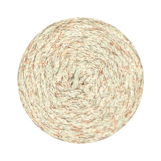 YarnArt Macrame Cotton Lurex Macrame Cotton Lurex: 727 světle šedá s měděným třpytem