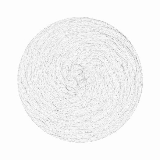 Pletací příze Macrame Cotton lurex 250 g Varianta: 2 (720) bílá stříbrná, Balení: 1 ks