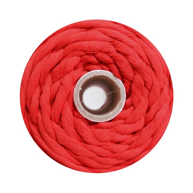 Maccaroni Yarn The Wall 5 mm Macrame Cord The Wall 5mm: 501 červená