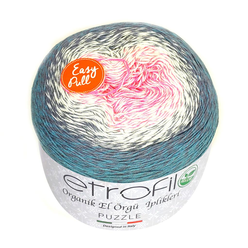 etrofil Puzzle Puzzle: PZ056 pink-bílá-džínově šedá-petrol