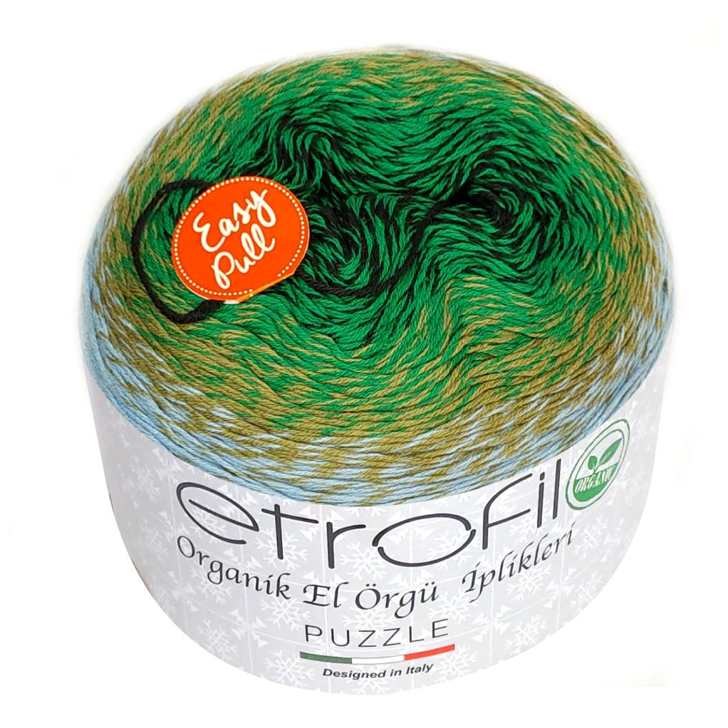 etrofil Puzzle Puzzle: PZ052 černá-zelená-bronzová-světle modrá